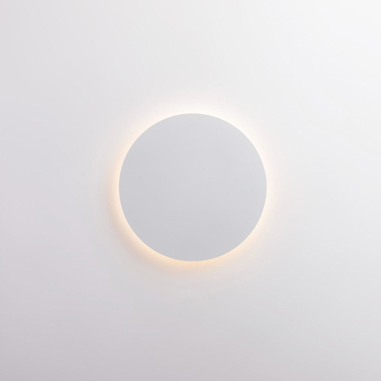 Applique da parete tonda bianca sottile led 3000k